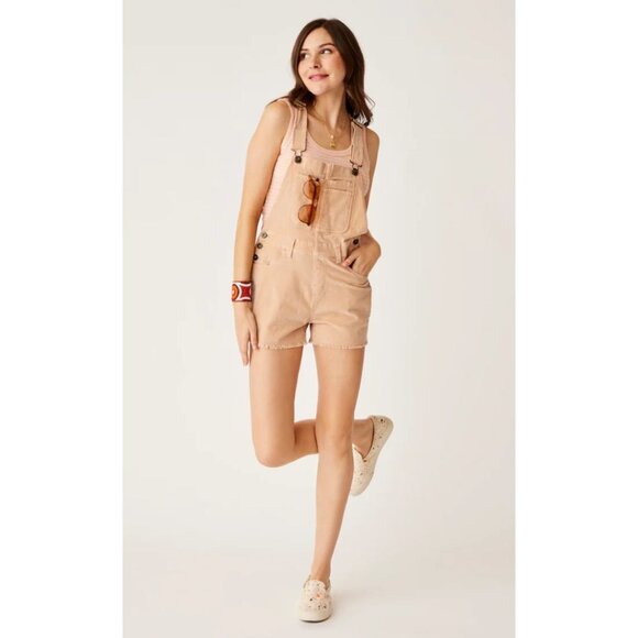 NWT Carve Designs Women's 6 Jason Overall Short Washed Pink Organic MSRP$115 - Picture 1 of 17
